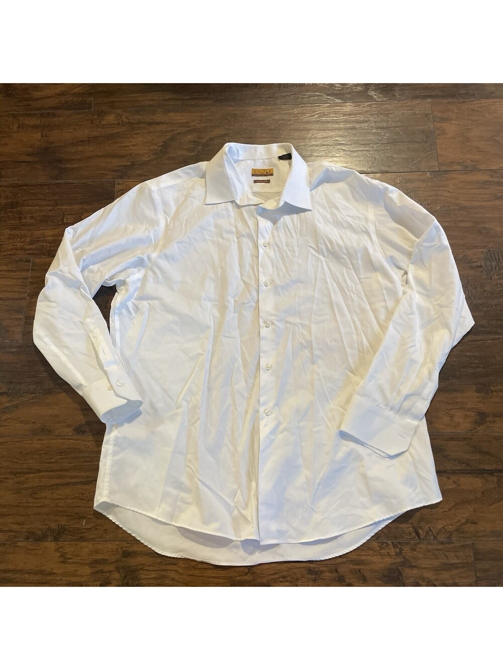 Enzo Men's White 18 1/2- 36/37 Dress Shirt-Button Down- Made In Italy